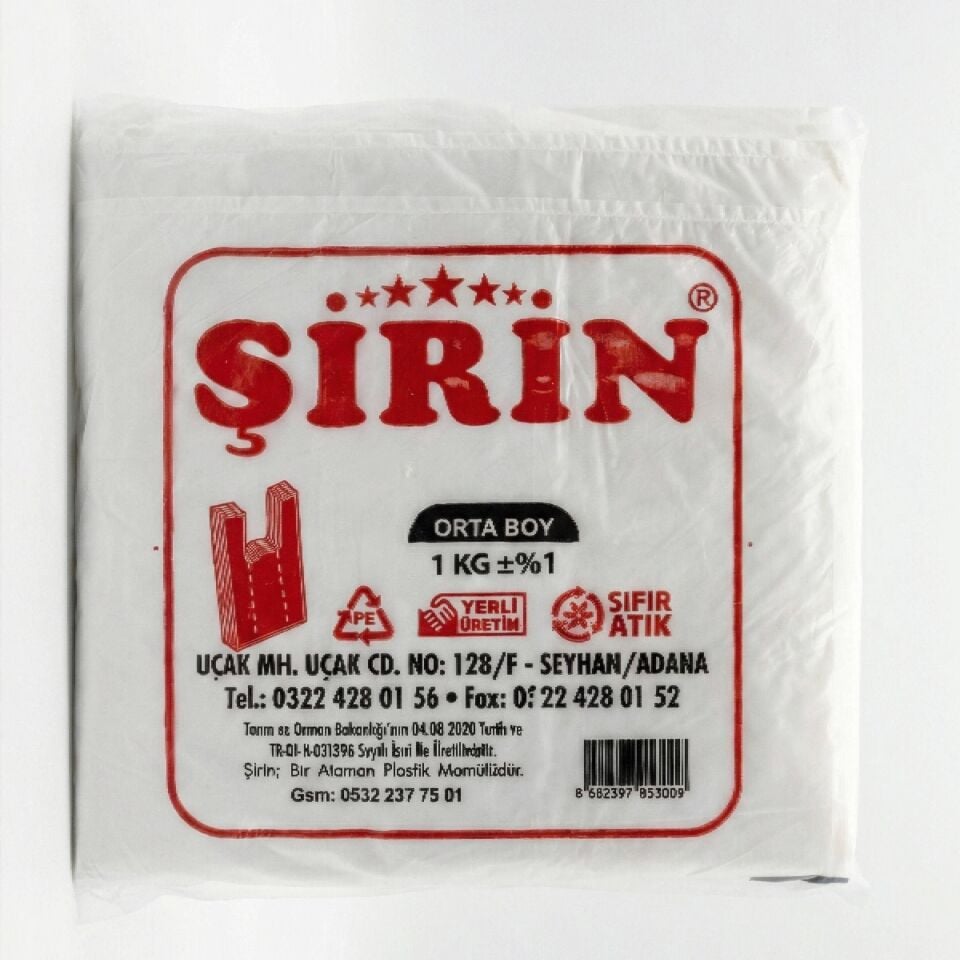 Şirin Orta Boy (28×50) 1 Kg Atlet Poşet